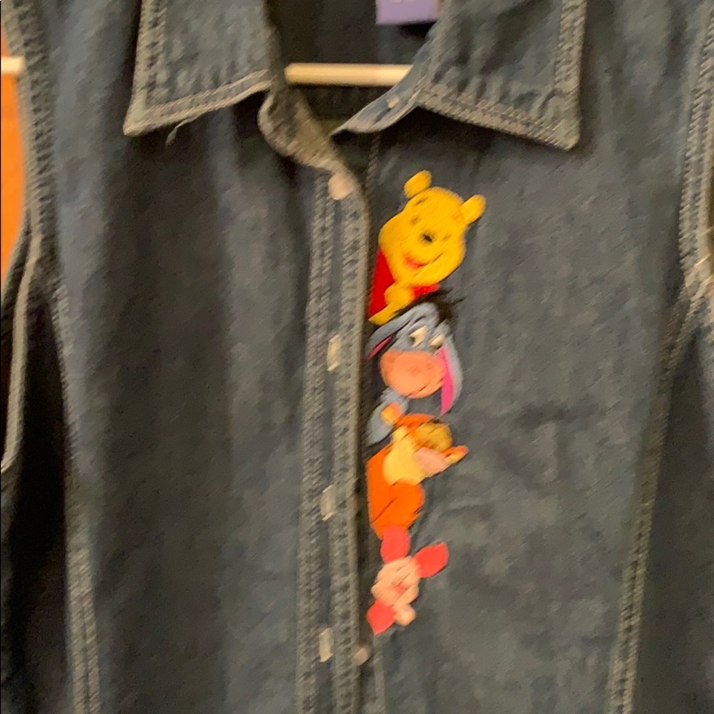 Disney sleeveless Jean embroidered shirt